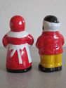 black americana salt and pepper shakers, ceramic.