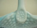 Rare Vintage Fenton Basket Hobnail Blue and White 