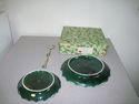 lefton christmas two tier tidbit serving tray/ IOB