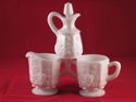 westmoreland paneled grape milk glass sugar and cr