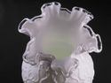 FENTON SILVER CREST SPANISH LACE MILK GLASS VASE -