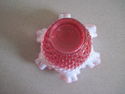 Fenton cranberry opalescent  hobnail vase NICE!