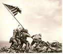 1945 DATED ORIGINAL PHOTO FLAG RAISED IWO JIMA ROS