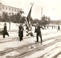 WWII PHOTO GREEKS DEMOSTRATE IN THE STREETS 12.7.1