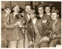 RARE 8X10 US SOLDIERS KOREA WITH PUPPY BASEBALL T