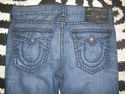 $319 True Religion Ricky Super T Black Stitch Jean