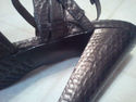 Calvin Klein metallic grey silver pewter snake ski