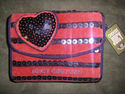 $68 NWT Juicy Couture Sequin Heart Red Purple WALL