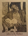 JOHN LEE HOOKER BLUES GUITAR PLAYER VINTAGE ROCK T