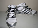 Adidas Mens Athletic Shoes White and Silver Size 1