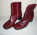 Naturalizer Red Leather Boots Womens Size 11 Mediu