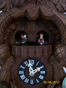 Hand Carved Black Forest Cuckoo Clock with Moving 
