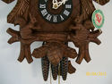 Hand Carved Black Forest Cuckoo Clock with Moving 