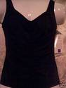  NEW Shirred Front One Piece 10 BLACK