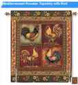 Mediterranean Rooster Tapestry  and  FREE Rod NEW