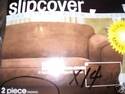 SUEDE Two-Piece Sofa Slipcover  COLOR CHESTNUT NEW