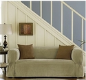 SUEDE 2-Piece Sofa Slipcover  COLOR   SAGE NEW