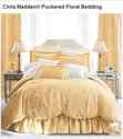 Chris Madden Puckered Floral Bedding QUEEN NEW