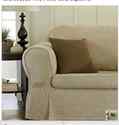 SUEDE Two-Piece Sofa Slipcover  COLOR CHESTNUT NEW