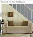 SUEDE One-Piece Sofa Slipcover  COLOR CHESTNUT NEW