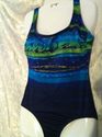 Longitude Stripe X-back Tank   SIZE 10  NEW