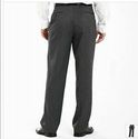 Stafford  Men's Everyday Pants Flat Front Gray  Si