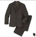 Van Heusen Boys Stripe Suit Size 10 husky brown st