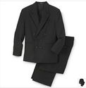 Van Heusen Boys  Herringbone Suit Size 8 reg. Blac