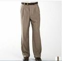 Steve Harvey Taupe Sharkskin Pleated Pant 34X34 NE