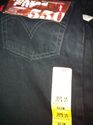 Levis Men's 550 Jeans BLACK SIZE 25X27  NEW