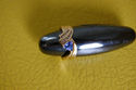 14kyg .050ct Trillon Cut Tanzanite Ring With Diamo