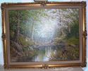 BEAUTIFUL FIORA COZZI PAINTING FRAMED WITH LIGHT