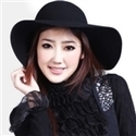 Elegant Large Brim Wool Leisure Women's Hat Fashio