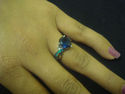 Tanzanite & Blue Fire Opal Inlay with White Topaz 