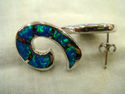  Blue Fire Opal 925 Sterling Silver  Earrings