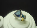 Tanzanite & Blue Fire Opal Inlay with White Topaz 