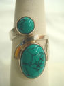 NATURAL TURQUOISE 925 STERLING SILVER  RING SIZE 7