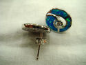  Blue Fire Opal 925 Sterling Silver Earrings