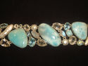 Larimar Blue Topaz Fresh Water Pearl & Moonstone .