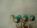 NATURAL TURQUOISE 925 STERLING SILVER RING Size 6.