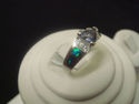 Trillion Cut Tanzanite &  Blue Fire Opal Inlay 925