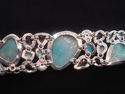 Larimar Blue Topaz Fresh Water Pearl & Moonstone .