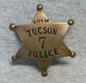 Badge Authentic Tucson City Police Arizona