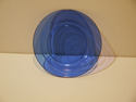 8 Blue Depression Glass Plates