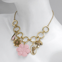 PILGRIM Necklace With Flower Pendant 