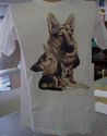 White T-shirt German Shepherd 