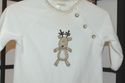 One Piece ivory Christmas Fleece outfit - embroide