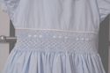 Beautiful light blue hand smocked dress w/puff sle