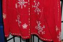 Cute or Tacky? Embroidered Snowflake Christmas swe