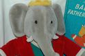 Babar and Father Christmas hardcover book & Gund B